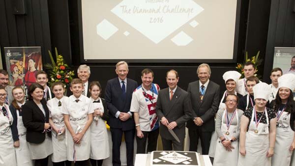 Andrew rocked the stage with an enthusiastic demonstration to officially launch the Duke of Edinburgh Diamond Challenge